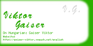 viktor gaiser business card